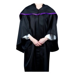 Designed purple silk ribbon graduation gown, customized blue hooded graduation gown, bachelor's graduation gown, graduation gown manufacturer, City University of Hong Kong, showing graduation achievements CITY U graduation gown supplier DA508 Designed purple silk ribbon graduation gown, customized blue hooded graduation gown, bachelor's graduation gown, graduation gown manufacturer, City University of Hong Kong, showing graduation achievements CITY U graduation gown supplier DA508